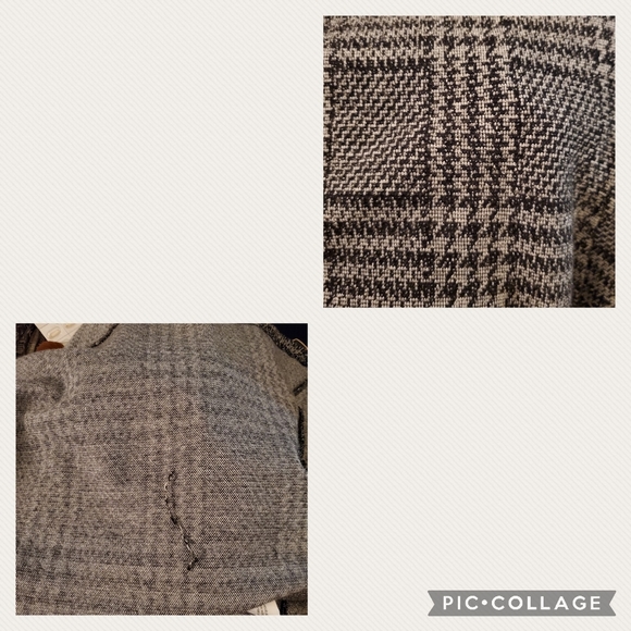 Theory Gray Glen Plaid Nikay Stretch Fit and Flare Dress - Picture 8 of 12